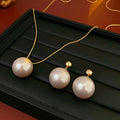 Minimalist Gold Plated Pearl Pendant Choker Necklace 6W6JNC975