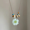 Flower Resin Pendant Necklace - DippedShop Wholesale - #1971