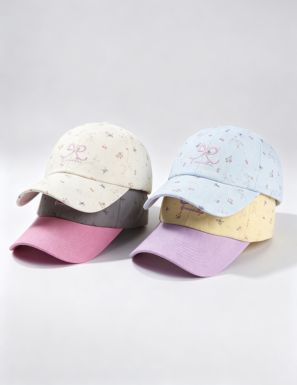 Floral Bow Baseball Cap - DippedShop Wholesale - #7635