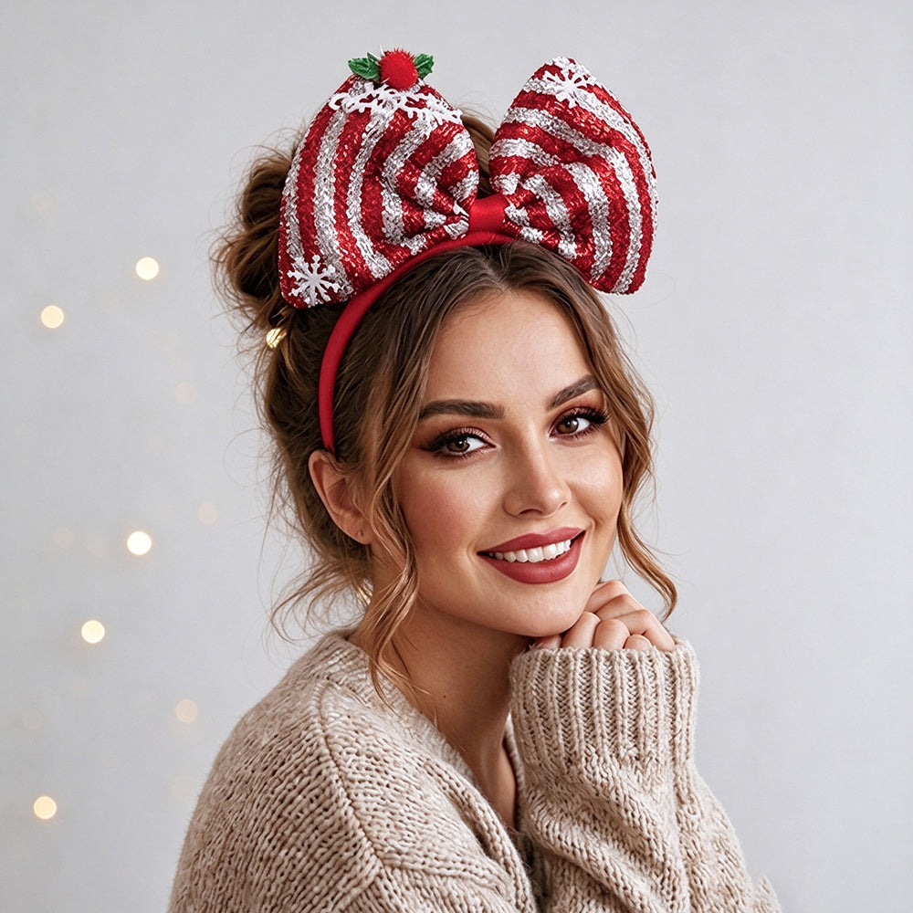 Glitter Sequin Bow Headband - DippedShop Wholesale - #2371