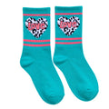 Sweet Pink Lttter Patterned Crew Socks 6W8FSO653