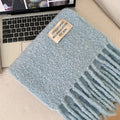 Warm Solid Color Tassel Wool Scarf 6W6NSW259