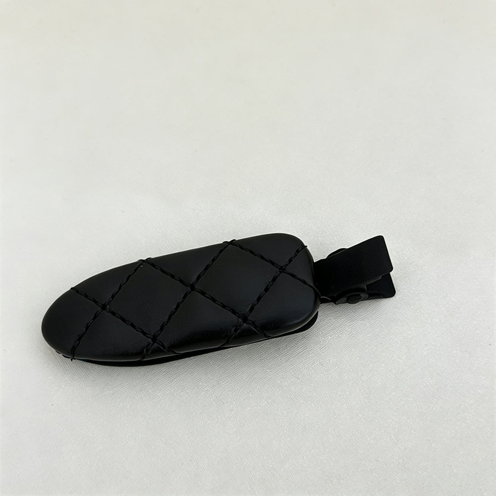 Minimalist PU Leather No-Crease Snap Hair Clip 6W6HCP1621