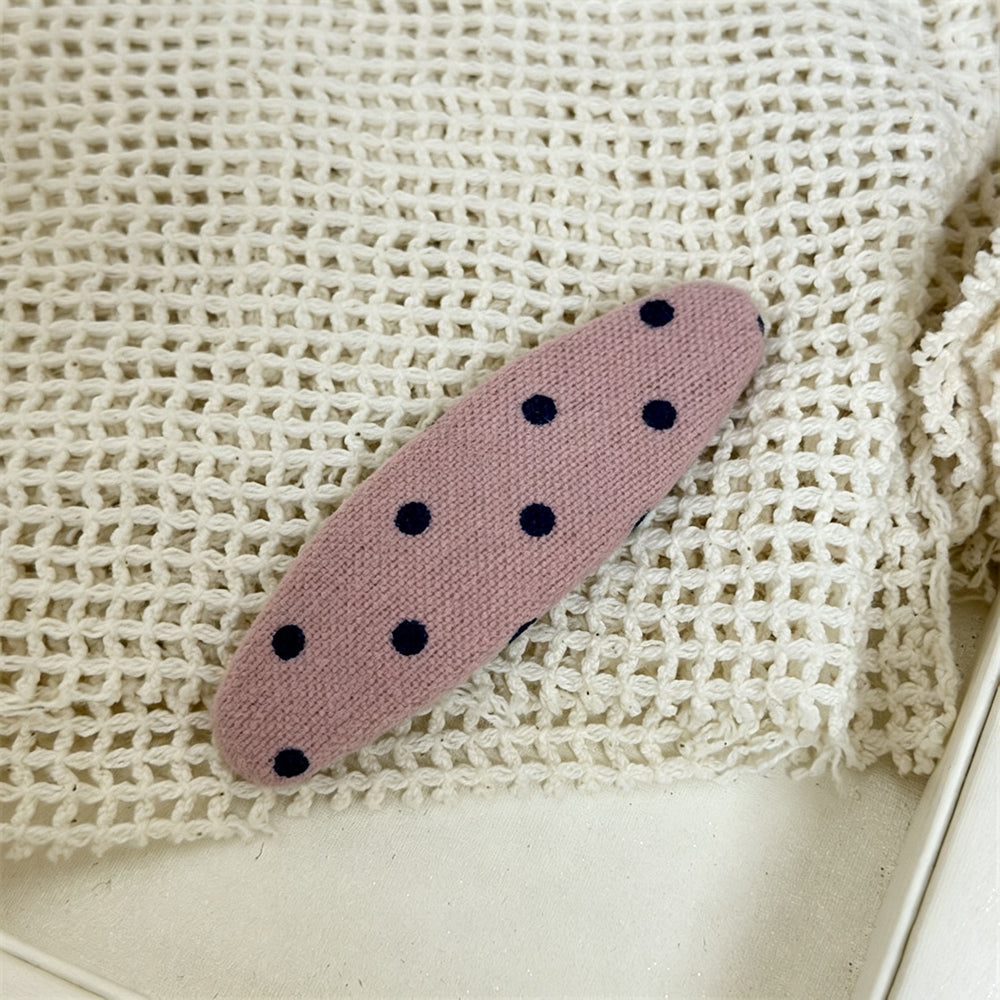 Cute Polka Dot Non Crease Snap Hair Clip 6W6HCP1625