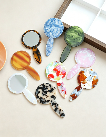 Chic Round Acetate Portable Ma - DippedShop Wholesale - #5155