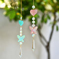 Glitter Heart Butterfly Crystal Prism Hanging Sun Catcher 6H7HLS212