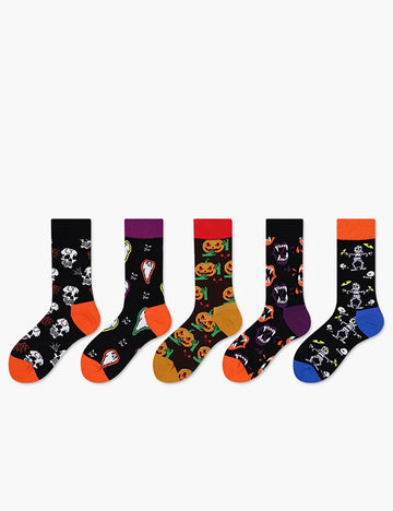 Fun Halloween Graffiti Crew Socks 6W8FSO585