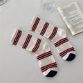 Stylish Color Block Striped Knit Socks 6W8FSO1009