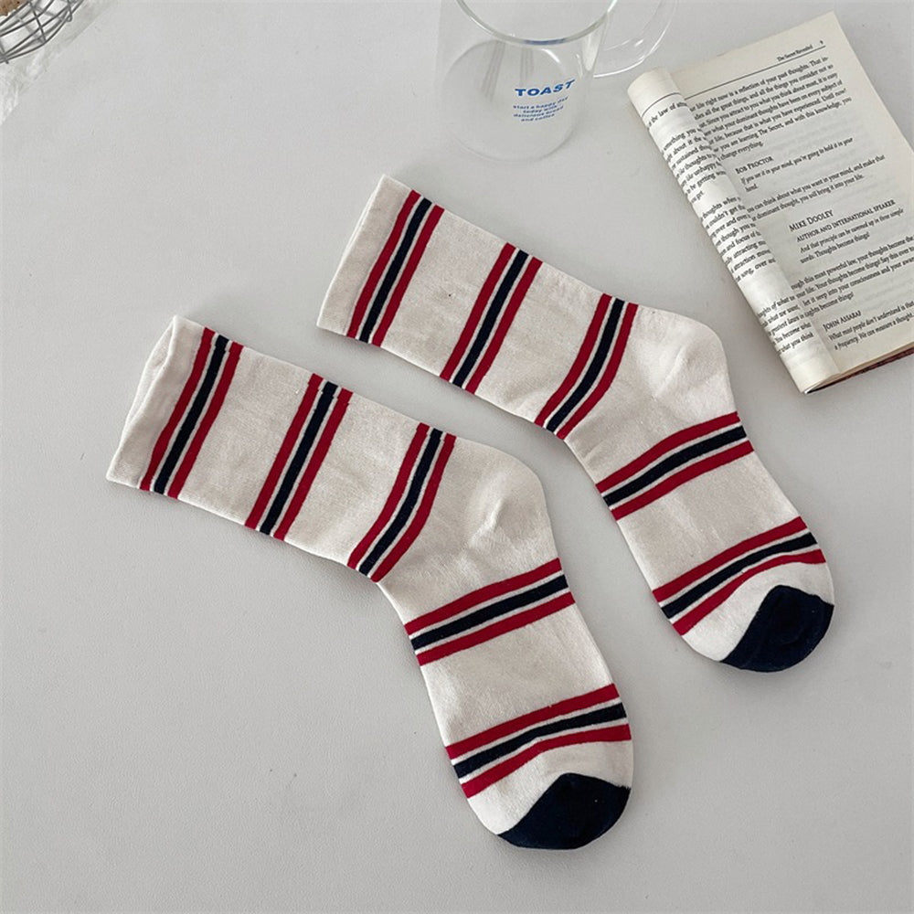 Stylish Color Block Striped Knit Socks 6W8FSO1009