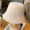 Trendy Reversible Faux Fur Suede Bucket Hat 6W6HAT537