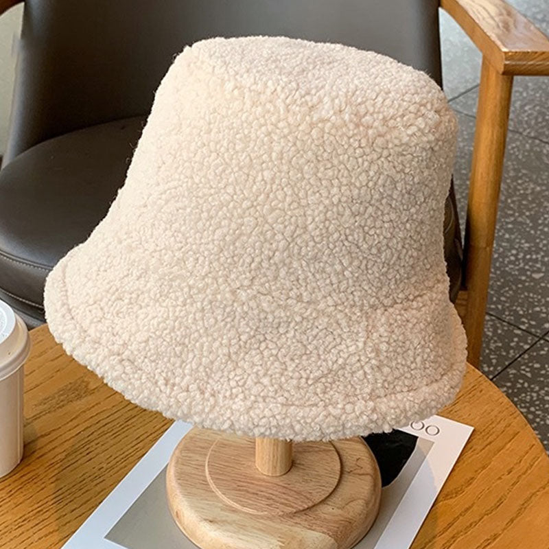 Trendy Reversible Faux Fur Suede Bucket Hat 6W6HAT537