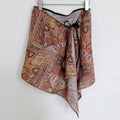 Retro Floral Print Asymmetrical Tie Waist Hip Scarf 6W1SL44