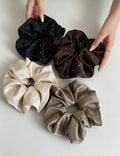 Minimalist Solid Color Rhinestones Elastic Scrunchies 6W6HSR501