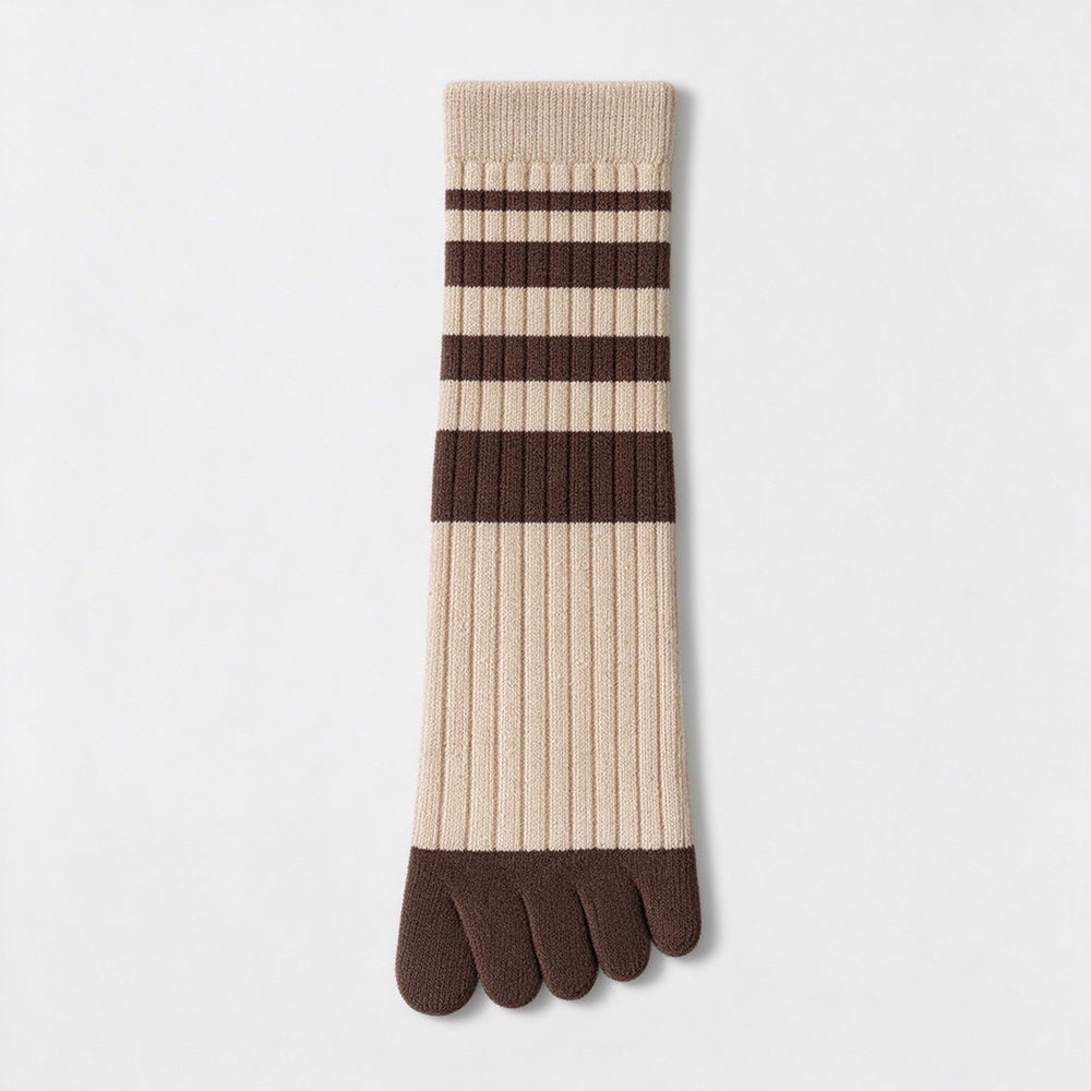 Striped Five Finger Socks - DippedShop Wholesale - #3123