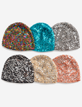 Trendy Sparkling Sequins Knit Beanie Hat 6W6HAT653