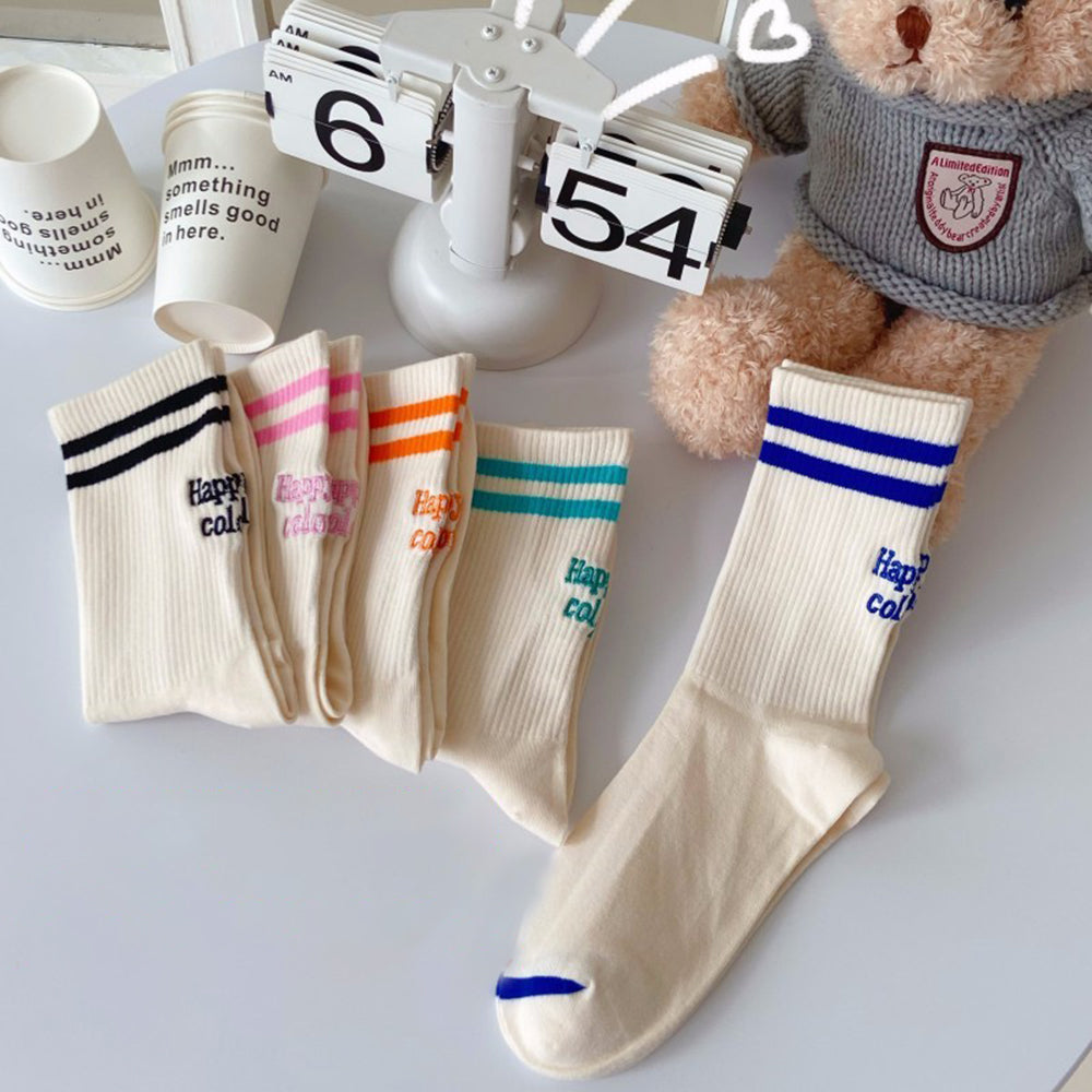 Striped Rib Socks - DippedShop Wholesale - #0707