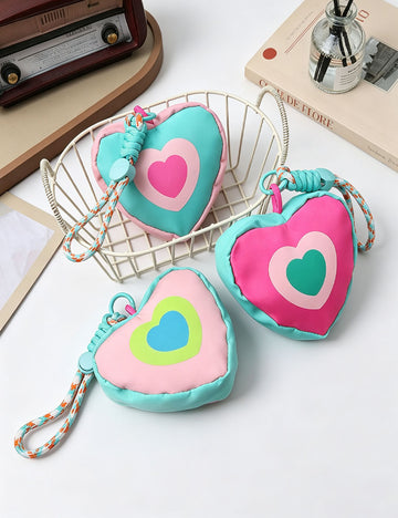 Colorful Heart-Shaped Mini Pouch Bag Charm 6W10BBC749