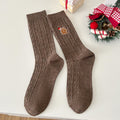 Cable Knit Crew Socks - DippedShop Wholesale - #7939