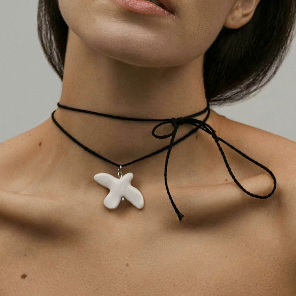 Ceramic Dove Pendant Necklace - DippedShop Wholesale - #0755