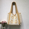 Casual Hand-Crochet Hollow Flower Tote Bag 6W10BBG1776