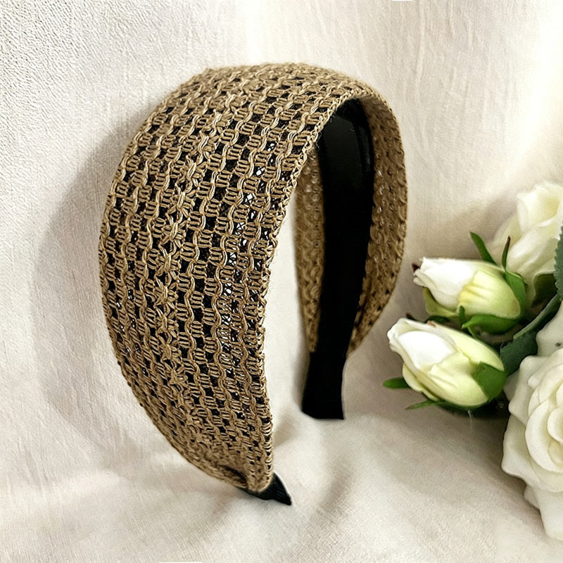 Trendy Hollow Out Woven Wide Hadband 6W6HBD288