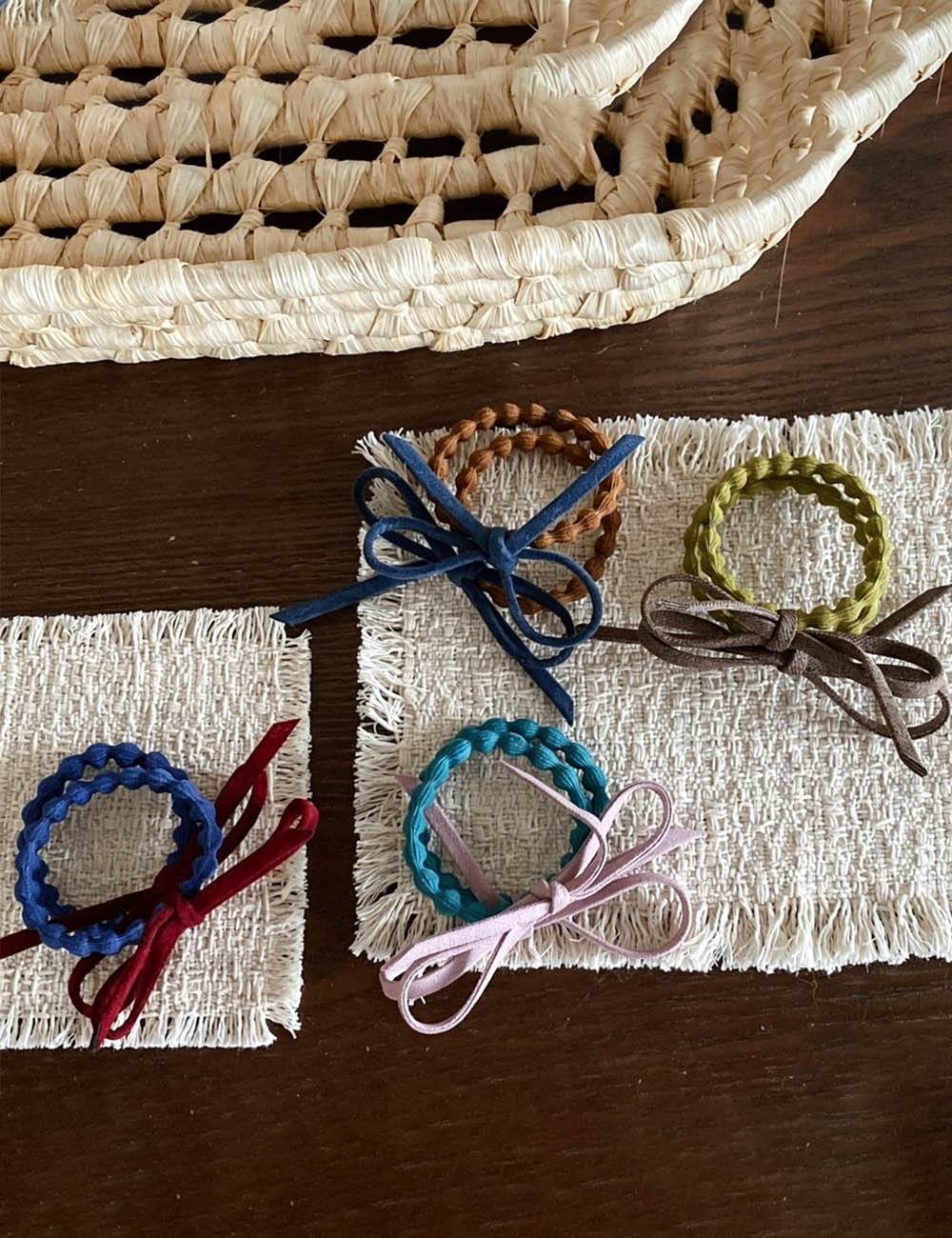 Refined Color Block Bowknot Elastic Hair Tie MK2BLW6W6HHT18