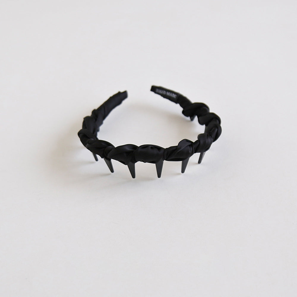 Elegant Satin Twisted Non-Slip Headband with Teeth 6W6HBD371