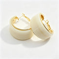 Simple Solid Color Resin Hoop Earrings 6W6JER555
