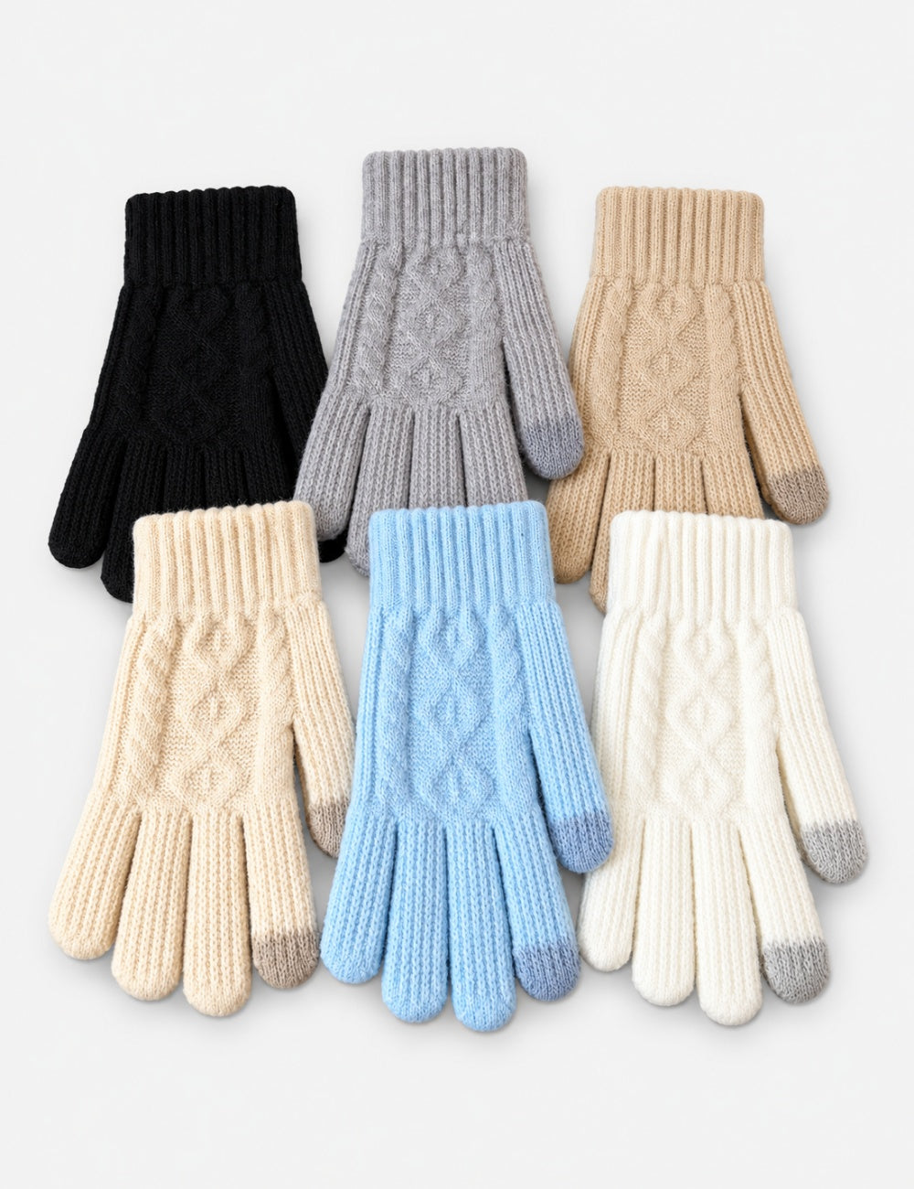 Minimalist Solid Color Touch Screen Warm Gloves 6W6GLO81