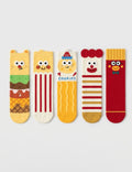 Funny Cartoon Color Block Breathable Crew Socks 6W8FSO669