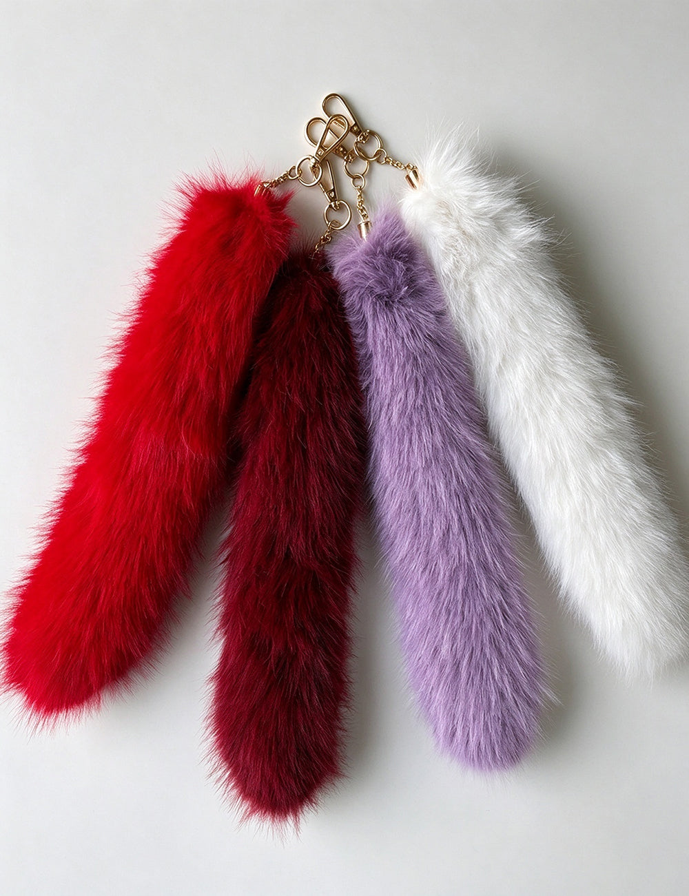 Fluffy Furry Tail Keychain - DippedShop Wholesale - #6899