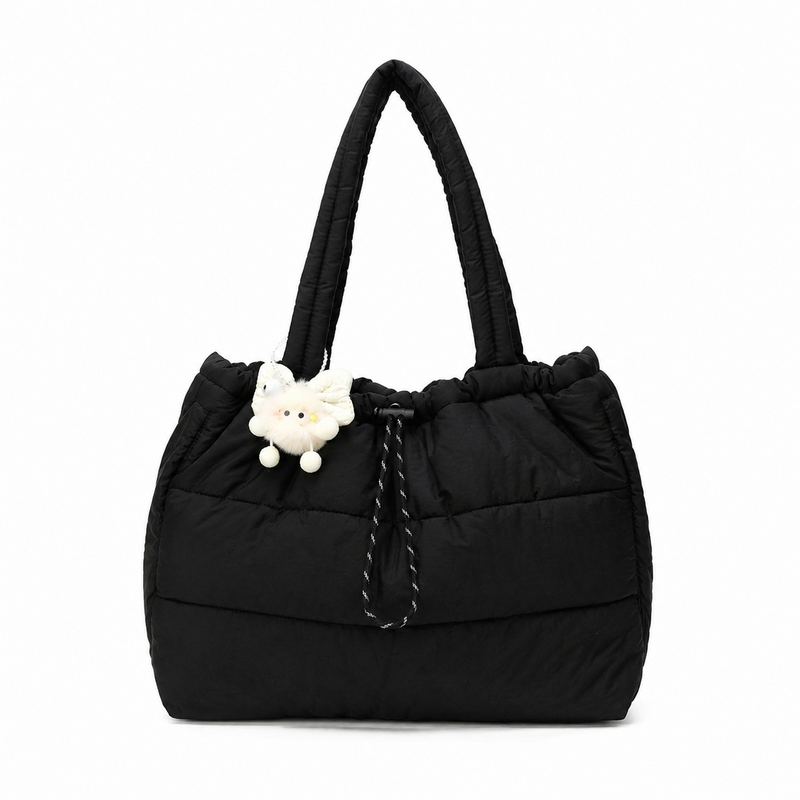 Trendy Solid Color Lightweight Puffer Shouder Bag 6W10BBG1810