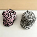 Fashion Ruched Leopard Print Flat Baseball Cap 6W6HAT795
