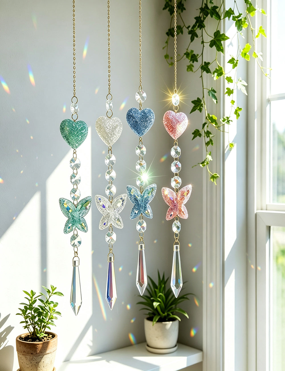 Butterfly Crystal Sun Catcher - DippedShop Wholesale - #4675