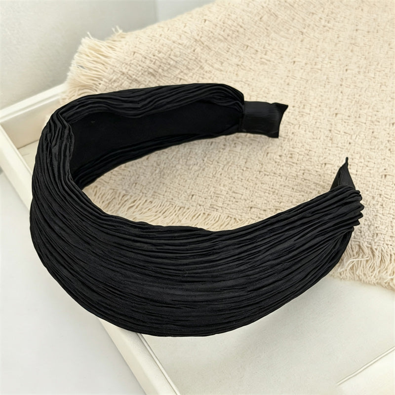 Trendy Ruched Solid Color Wide Headband 6W6HBD310