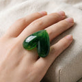 Resin Heart Adjustable Ring - DippedShop Wholesale - #1859