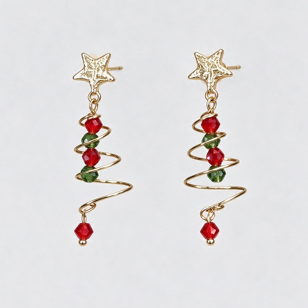 Christmas Tree Drop Earrings - DippedShop Wholesale - #1475
