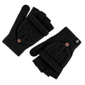 Simple Solid Color Fingerless Convertible Mittens Gloves 6W6GLO77