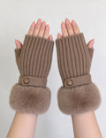 Knit Fingerless Gloves - DippedShop Wholesale - #7251
