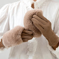 Faux Fur Touchscreen Gloves - DippedShop Wholesale - #9219