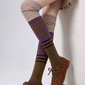 Striped Non-Slip Knit Stockings - DippedShop Wholesale - #4131