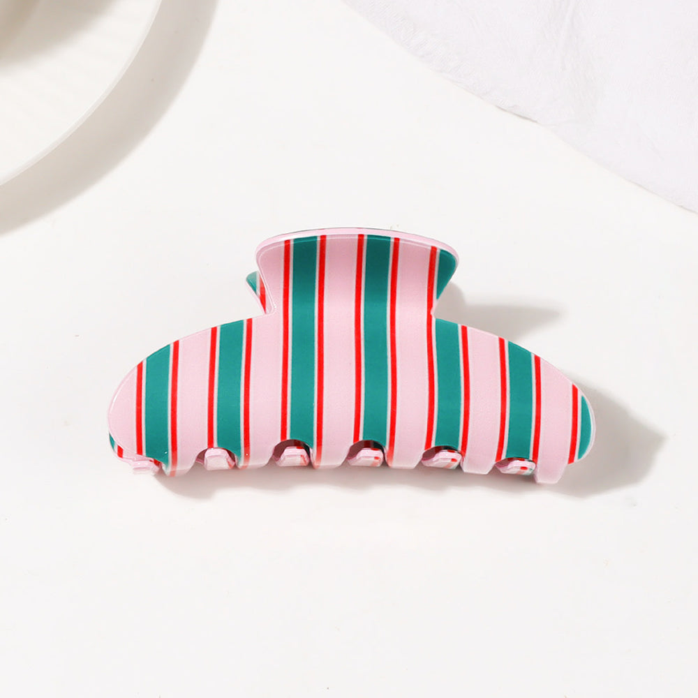Striped Hair Claw - DippedShop Wholesale - #0803