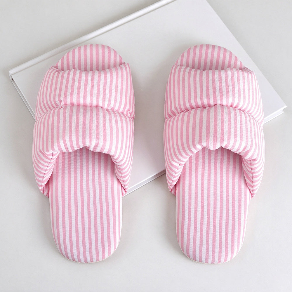 Trendy Color Block Striped Non-Slip Indoor Slippers 6W8FSP288