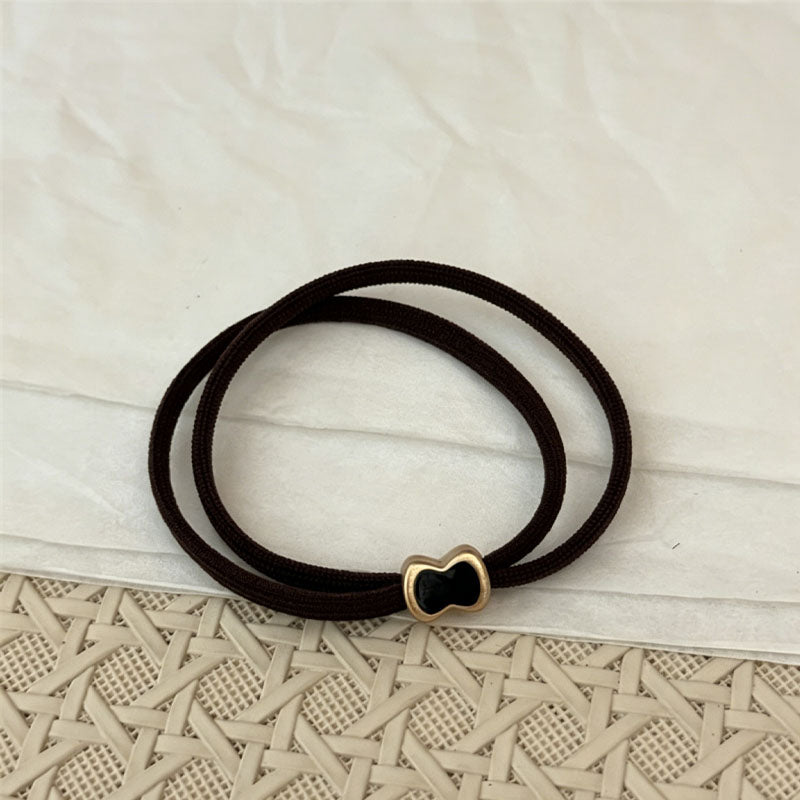 Refined Double Layer Bowknot Elastic Hair Tie MK2BLW6W6HHT16