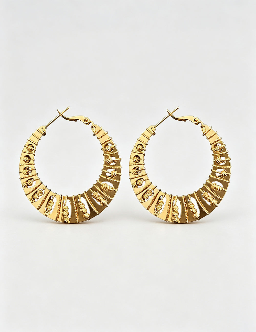 Cut-Out Geometric Hoop Earrings 6W6JER776