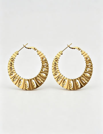 Cut-Out Geometric Hoop Earrings 6W6JER776