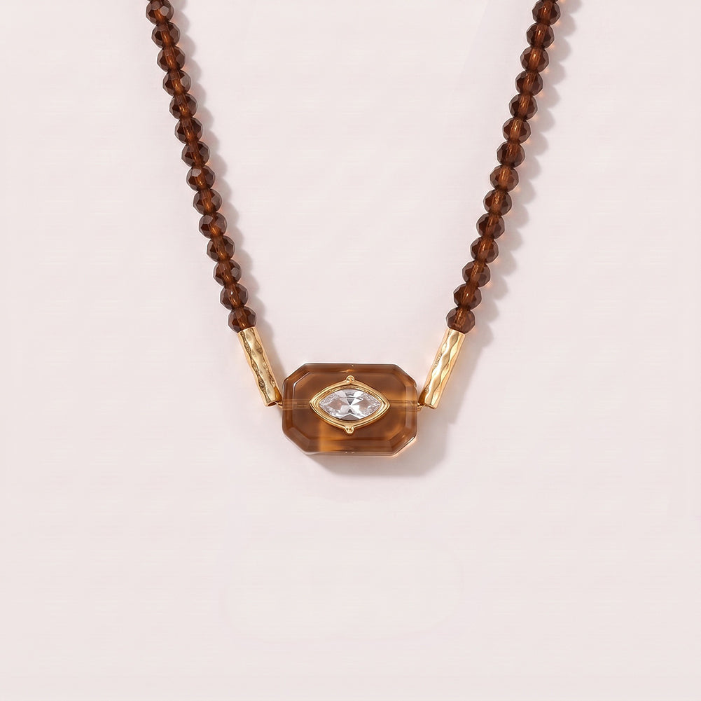 Evil Eye Beaded Necklace - DippedShop Wholesale - #1315