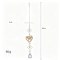 Crystal Stone Wrapped Heart Butterfly Hanging Suncatcher 6H7HLS213