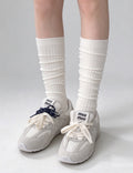 Simple Solid Color Elastic Knit Socks 6W8FSO1015