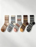 Fair Isle Crew Socks - DippedShop Wholesale - #1587